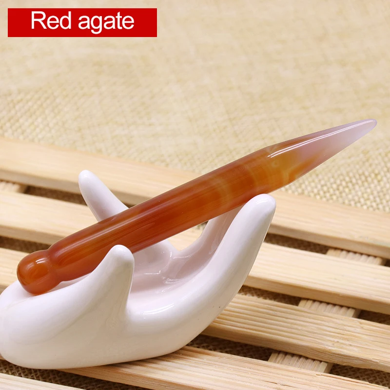 Натуральный нефрит массажер для гуаши розовый кварц акупунктурная ручка красоты