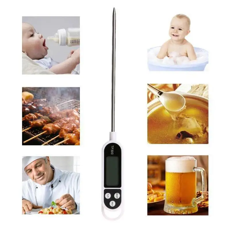 

Electronic Food Digital Thermometer Kitchen Meat Water Oven Food Cooking Milk Bbq Kitchen Thermometer Tools Electronic H4Z7