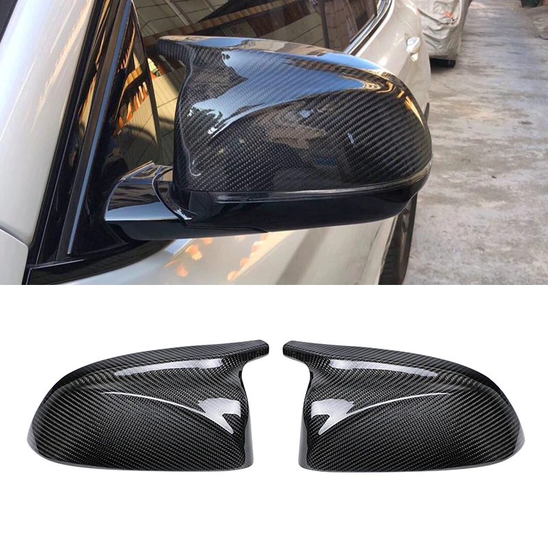 m look carbon fiber mirror cover for bmw x3 g01 x4 g02 x5 g05 side door rearview cover caps 2018 2019 2020 free global shipping