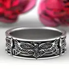 Мужское кольцо в стиле викингов, готическое кольцо, Скандинавская мифология, серебряный цвет, один-ворона, искусственные кольца, украшения в стиле панк с животными