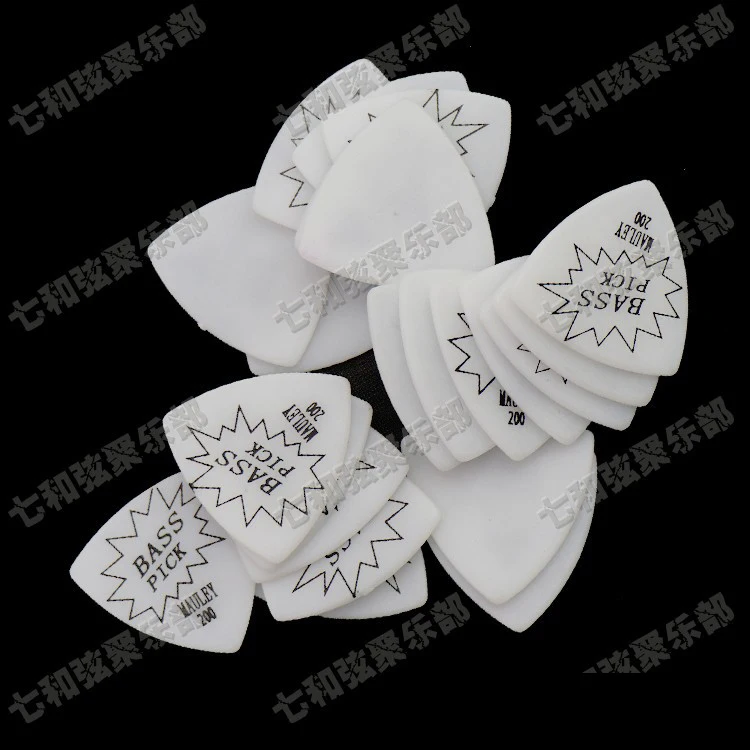 10 шт. белый большой Треугольники медиаторы для бас-гитары 2 0 мм | Спорт и