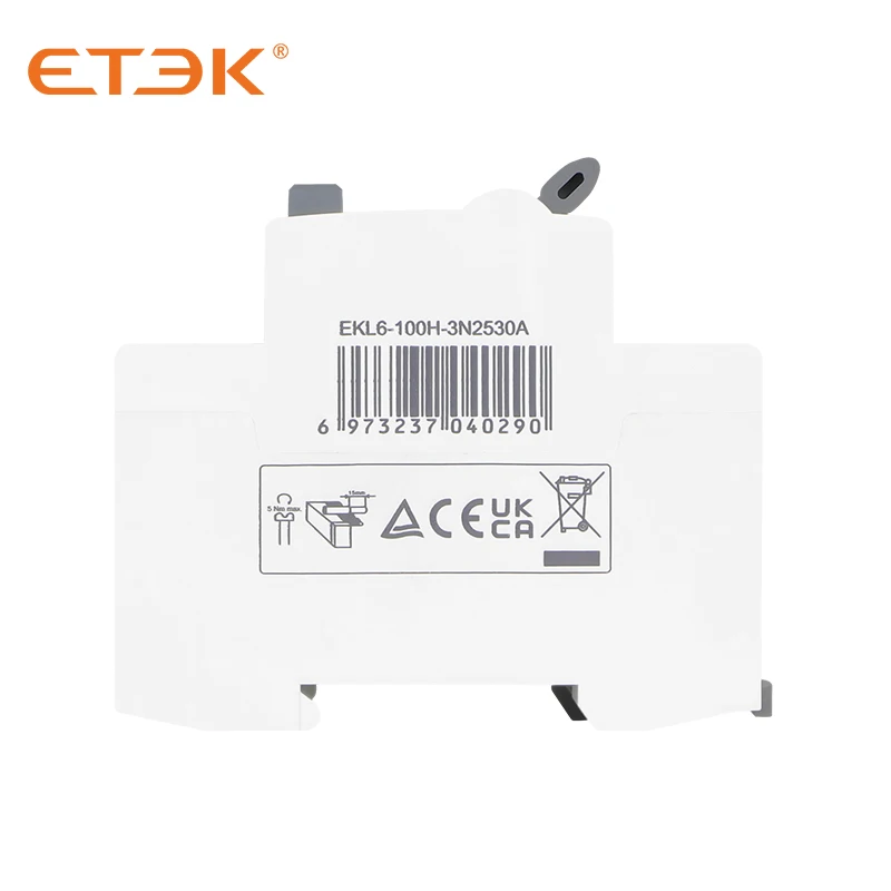 ETEK EKL6-100H-3N2530A RCCB 10KA 3P + N 25A 30mA тип A автоматический выключатель остаточного тока |