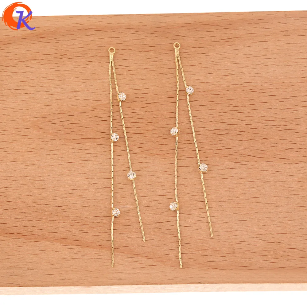 

Cordial Design 100Pcs Jewelry Accessories/Connectors For Earrings/Rhinestone Claw Chain/DIY Charms/Hand Made/Earring Findings