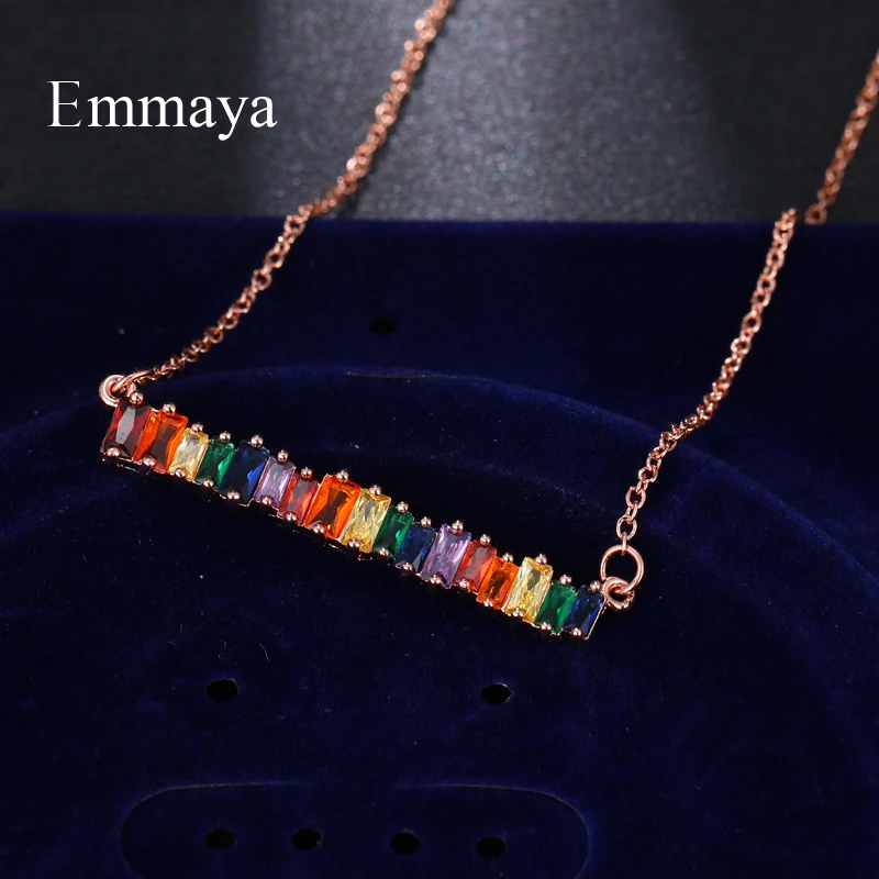 Очаровательное украшение Emmaya для женщин линейный внешний вид ожерелье радужного