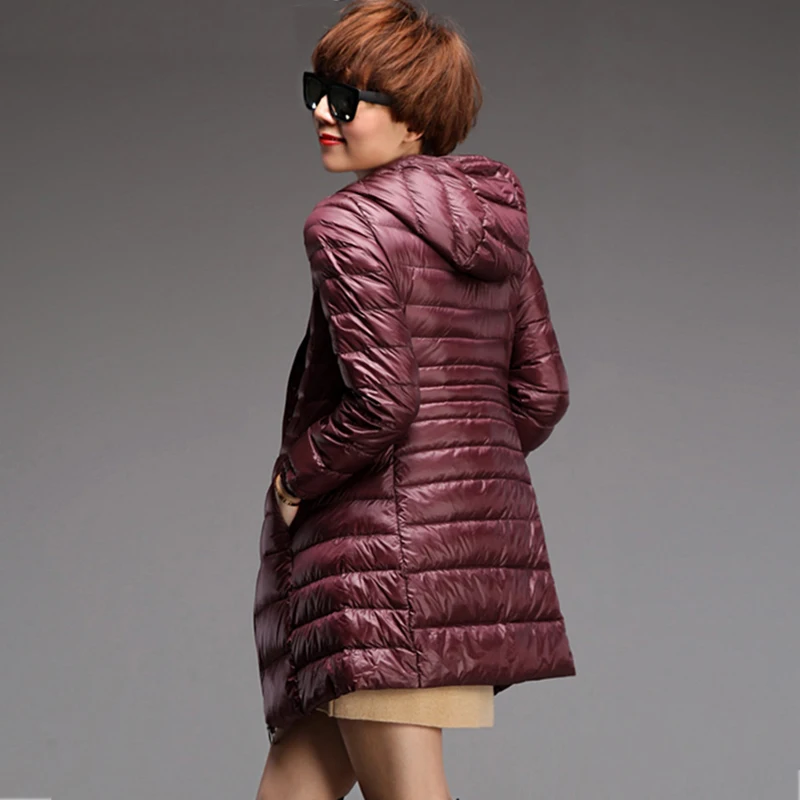 

Down Jacket Women Brand New Winter Warm Jackets Women's Long Light White Duck Down Jacket 5xl 6xl 7xl Ultralight Hooded Coats
