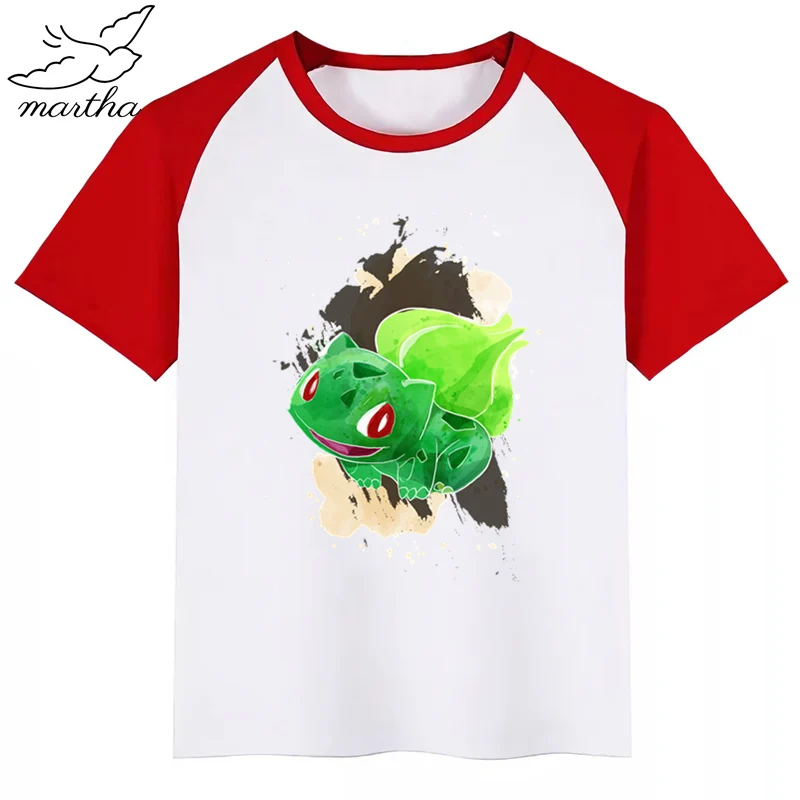 Новинка детская футболка с принтом Pokemon Go Футболка сделай сам забавная одежда для