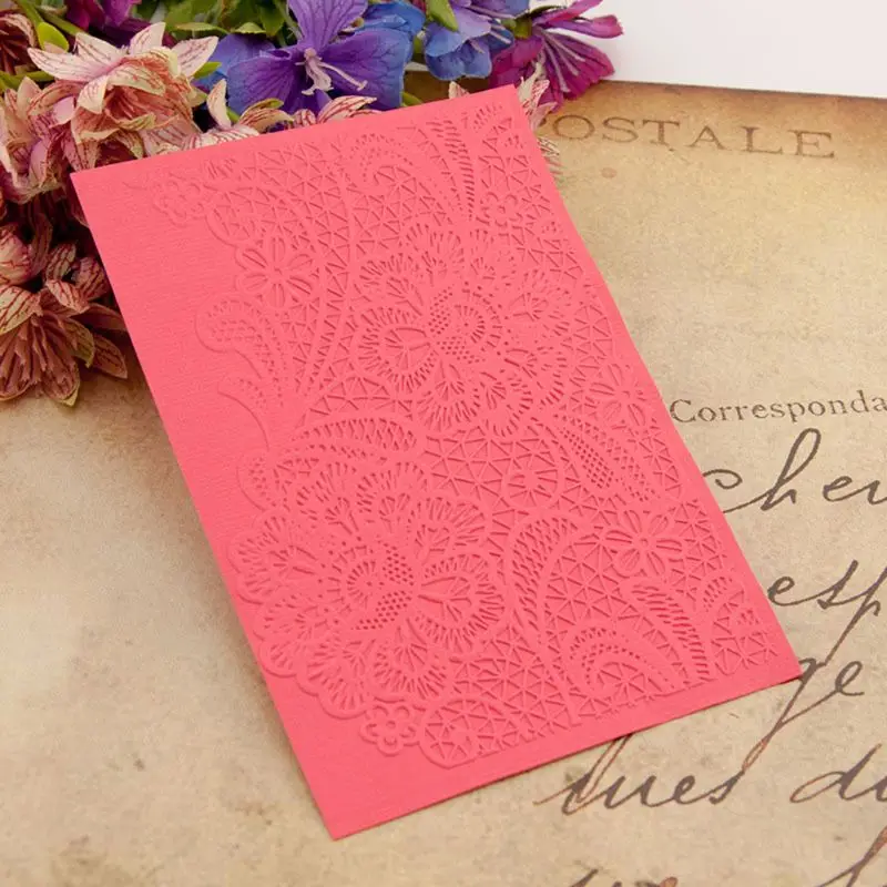 

Plastic Embossing Folder Template DIY Scrapbook Photo Album Card Making Decoration Crafts Flower Net E56C