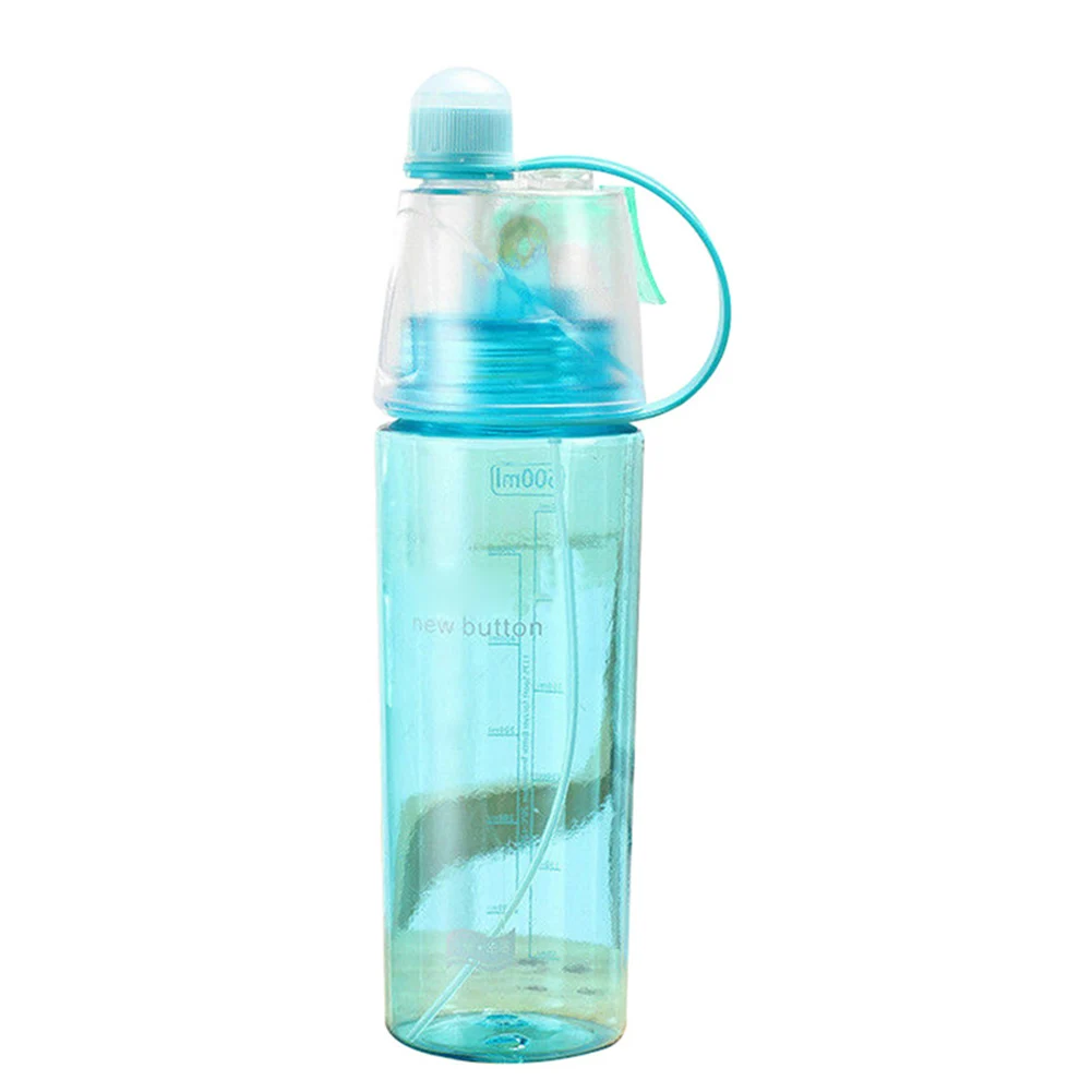 

Newly Sports Mist Spray Cooling Bottle Cycling Water Gym Beach Leak-proof Drinking Cup