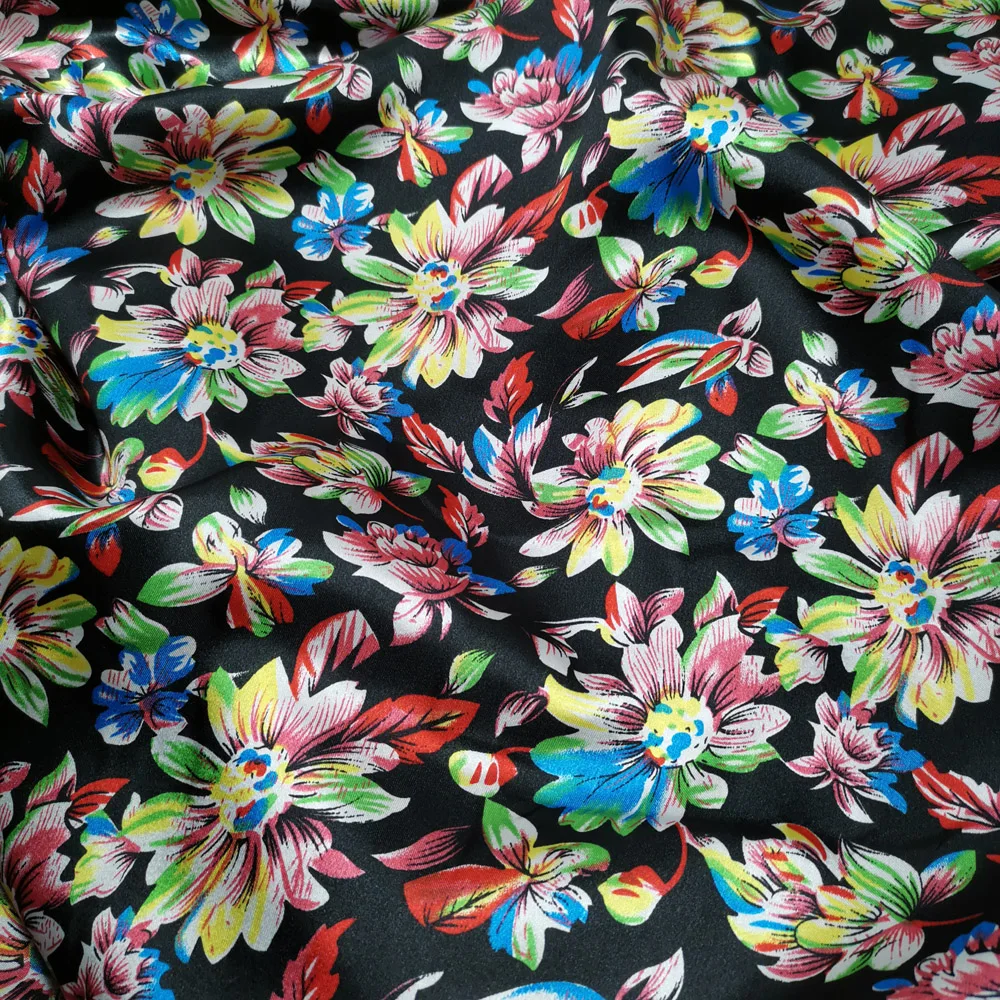 Атласная ткань с принтом розы подкладка для обуви ленточная оберточная