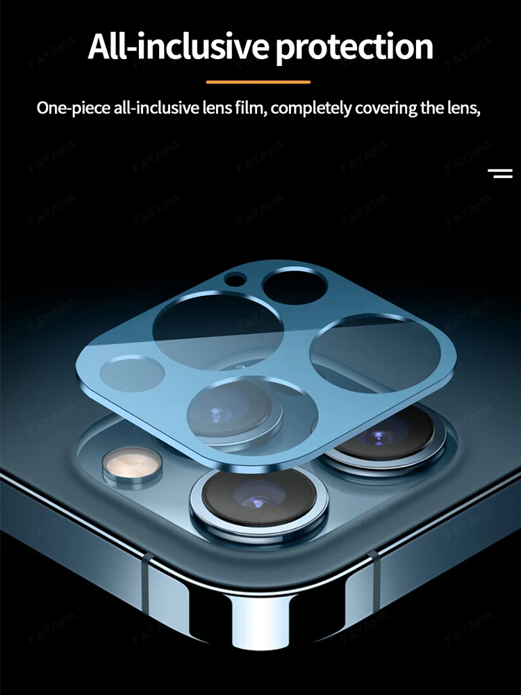 

9D Colourful Protective Glass Film Tempered Glass On For iPhone 12 11 Pro Max Camera Lens Screen Protector For iPhone 12 Mini