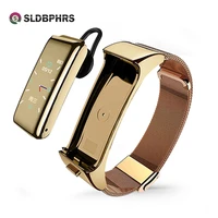 sldbphrs b6 mens and womens bluetooth headset color screen smart bracelet sports multi function call two in one smart watch