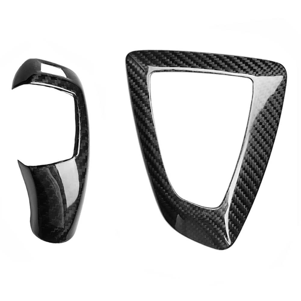 

Carbon Fiber Shifter Knob Cover Gear Shift Panel Frame for BMW 1 2 3 4 Series Car Panel Trim Sticker Decoration