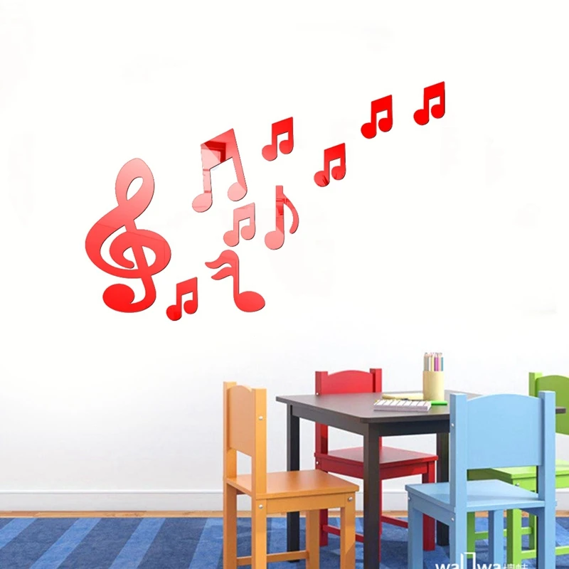 

High Quality Musical Notes Music Guitar Vinyl Wall Stickers Living Room Decals Nursery Home Decor Removable Wallpaper Art Murals