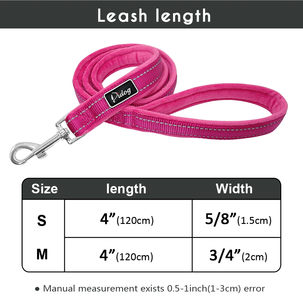 

Dog Leash Soft Nylon Padded Pet Dog Lead Belt Reflective Walking Running Dog Leashes Rope For Small Large Dogs Pet Supplies