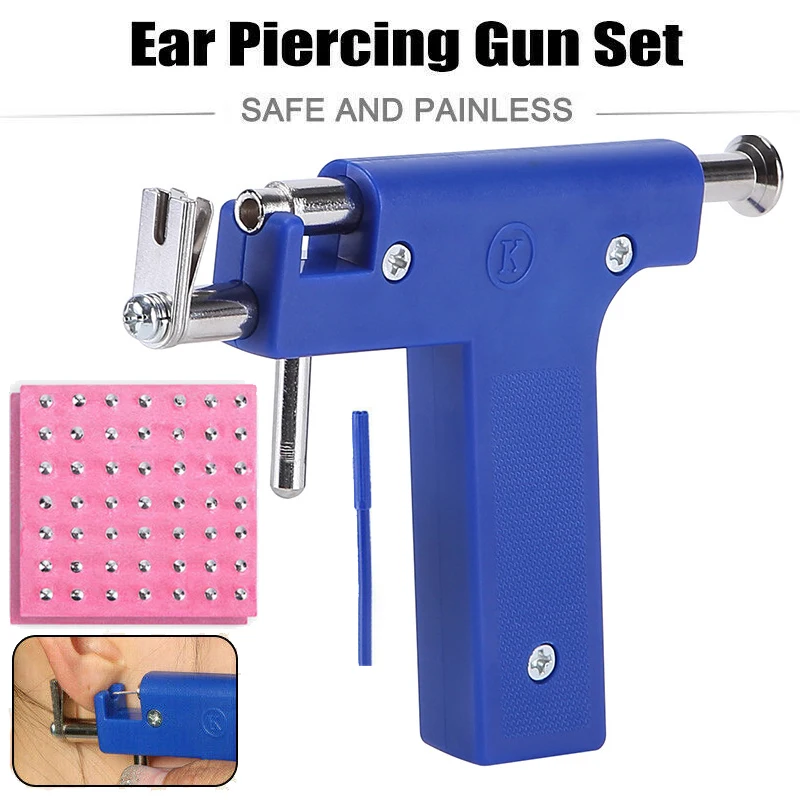 

Ear Nose Body Navel Piercing Gun With Ears Studs Tools Disposable Sterile Ear Piercing Tool Kit with 98pcs Ear Studs Jewelry DIY