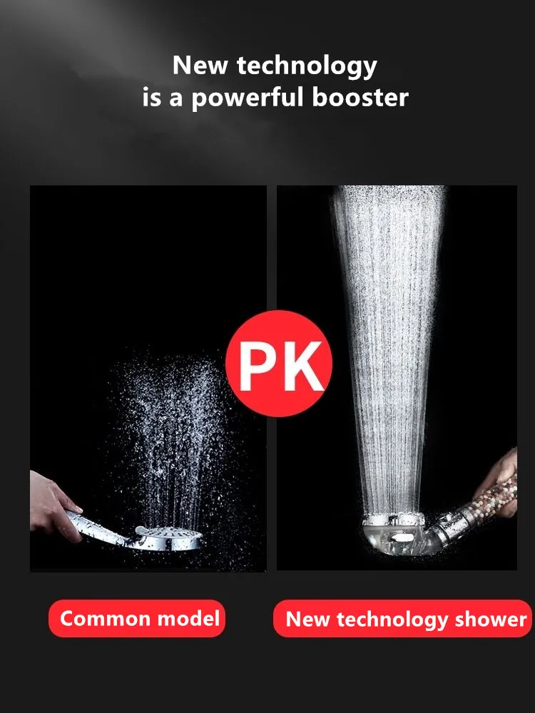 bathroom high pressure anion filter bath head 3 function spa shower head with switch onoff button rainfall water saving shower free global shipping