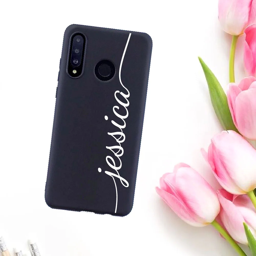 Cursive персонализированное имя конфеты силиконовый чехол для телефона Fundas Xiaomi Mi Redmi