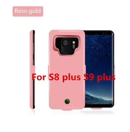 Rosy for S8 S9 Plus 7000 мА/ч чехол для зарядного устройства телефона для samsung Galaxy S9 S9 A8 чехол для внешнего аккумулятора чехол для samsung S9 S8 A8 Plus - Цвет: Rosy for S8 S9 Plus