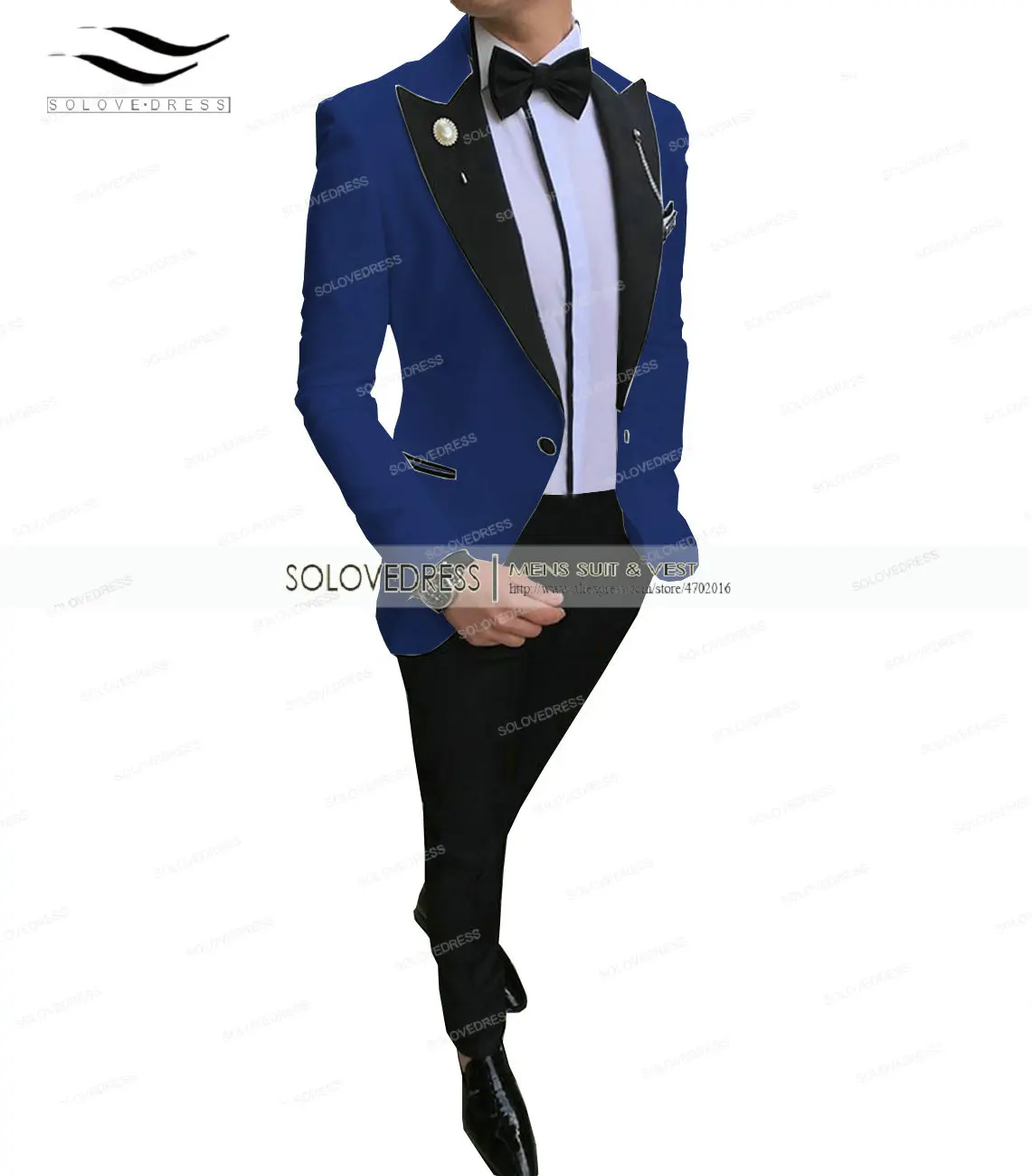 Мужские деловые костюмы из 2 предметов классический шерстяной Блейзер и брюки