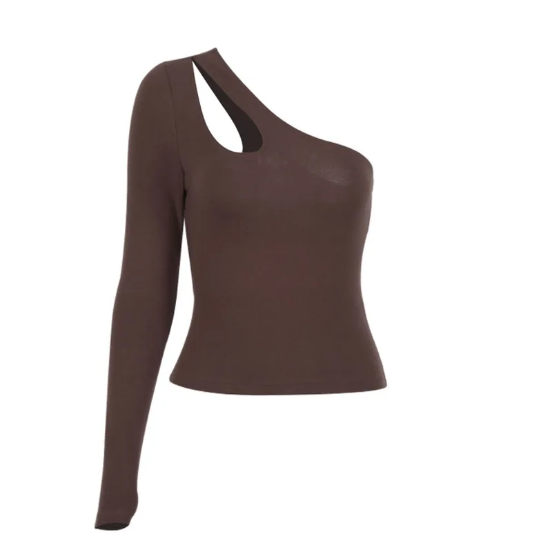 

Sexy T Shirt Summer Long Sleeve Top Ladies Tee Knitted Hollow Out Slim T-Shirt 2021 Spring Casual Ladies Tops Chic Shirt Women