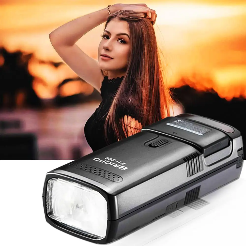 TRIOPO F1-200 ttl 2 4G HSS 1/8000s Карманный наружный флэш-светильник 200Ws с G1 триггером 2900mAh