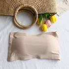 Новый бюстгальтер без бретелек из ледяного шелка, красивая спина, без следов, бюстгальтер с тремя пуговицами, нижнее белье для девочек