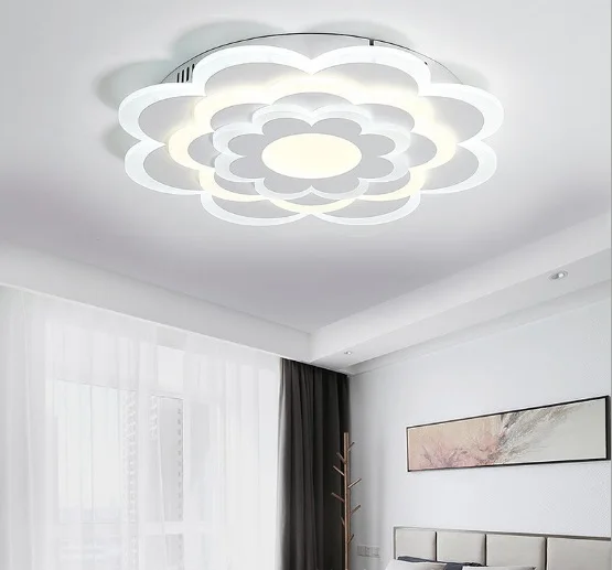 Ультра-тонкий светодиодный маленький потолочный светильник с цветами