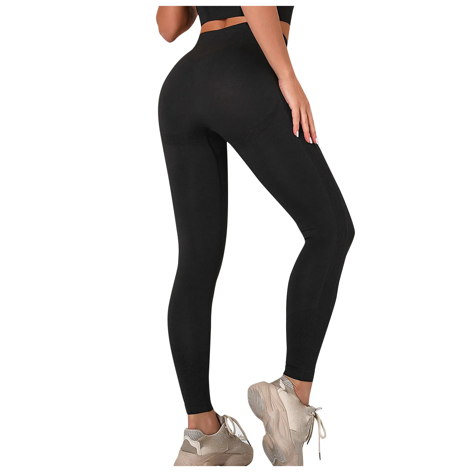 

Pure Color Hip-lifting Sports Fitness Running High-waist Yoga Pants Women's Sports Leggings Gym- Fitness High Waist Shapewear