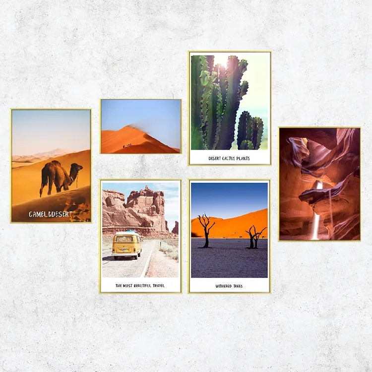 Скандинавские фотографии пустыни верблюд кактус Гоби холст фотография
