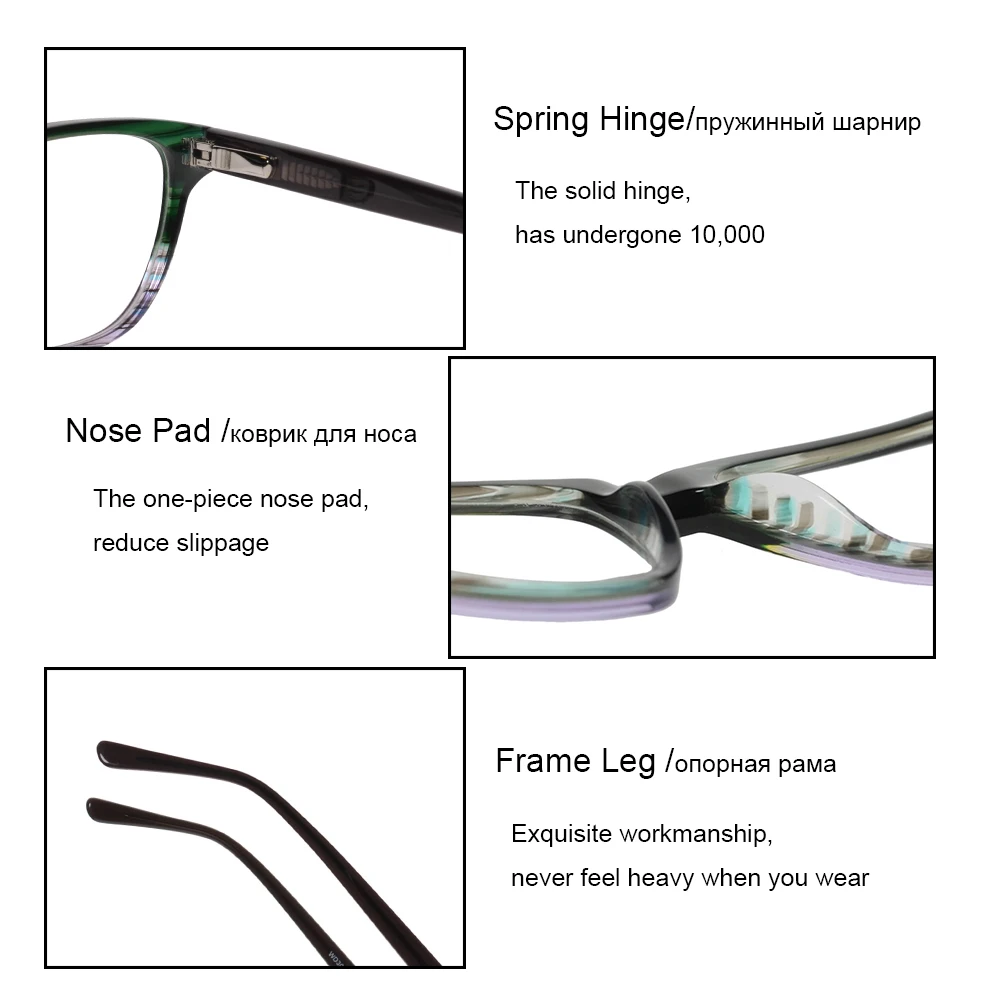 Женская оправа для очков SASAMIA из ацетата в стиле ретро зеленая мужские очки