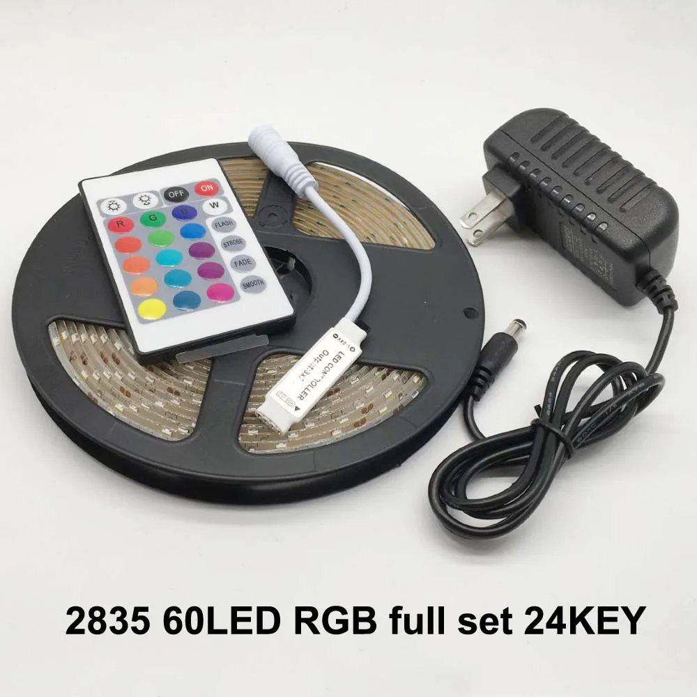 Светодиодный ленточный светильник гибкая Диодная лента DC 12 в 1 м 2 3 4 5 SMD 2835 5050 RGB