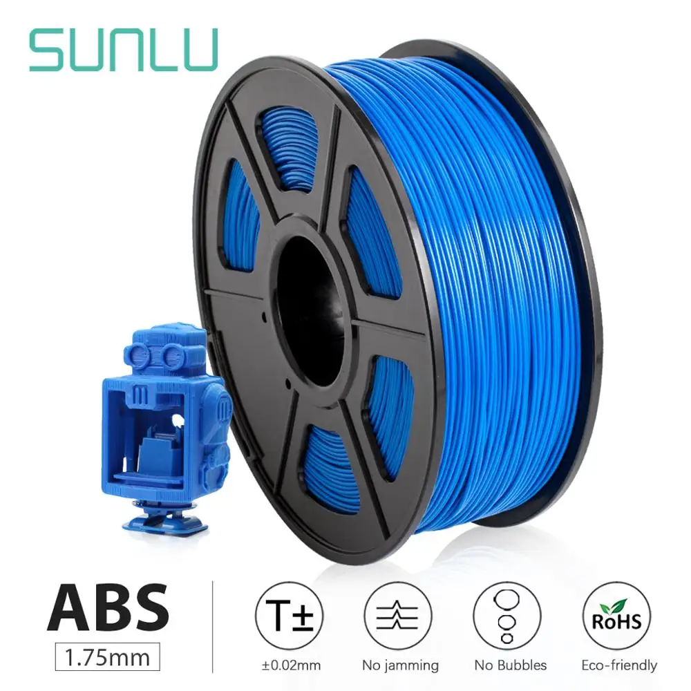 Наполнители для 3D принтера SUNLU ABS 1 75 мм фунта/1 кг с катушкой черная нить из АБС
