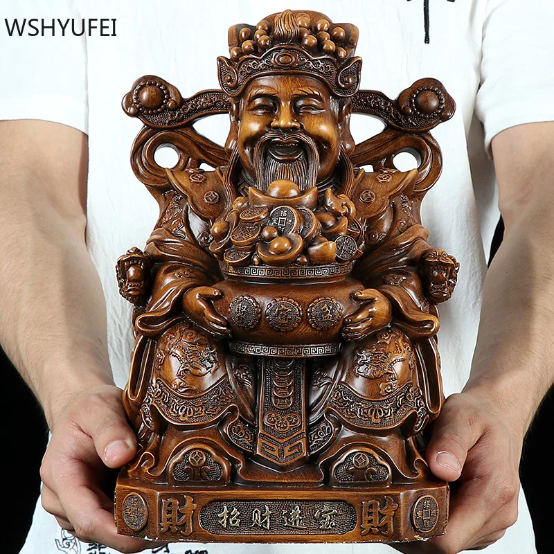 Творчество смолы Бог Статуя Будды символ богатства украшения для дома шкафа