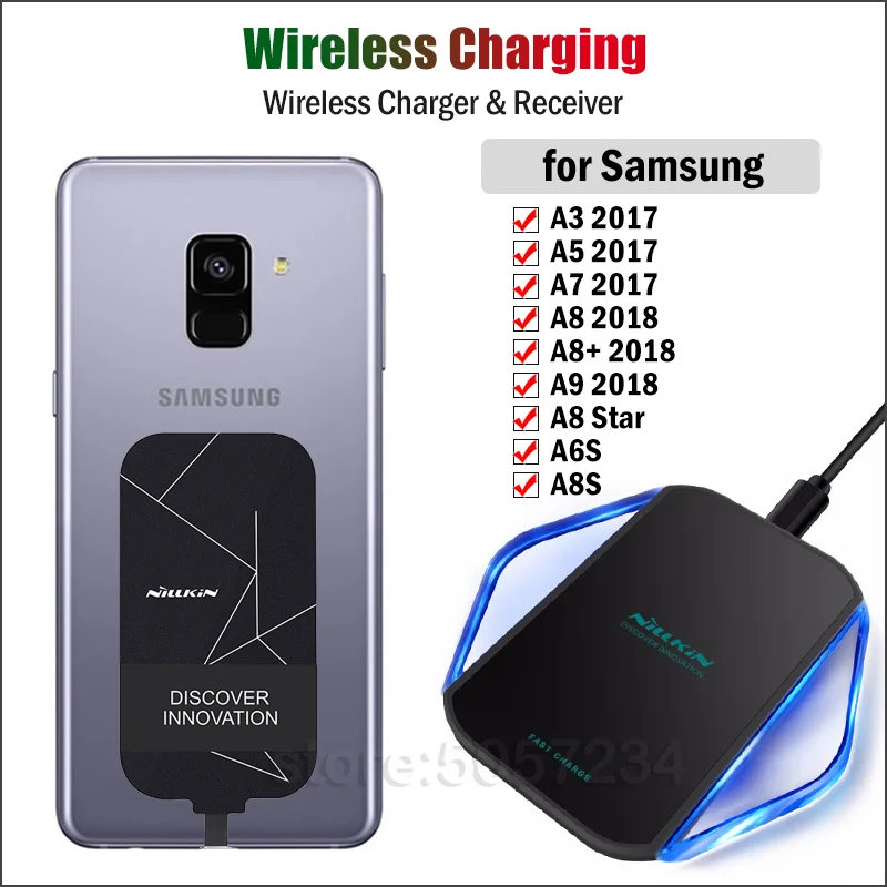 Nillkin Беспроводная зарядка для Samsung Galaxy A3 A5 A7 2017 A8 Star A9 + 2018 A6S A8S Type C Qi приемник