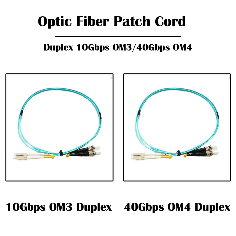 50 шт./лот 2 0 м LC UPC к ST 10 Гбит/с OM3/ 40 OM4 мм 50/125 многомодовый дуплексный