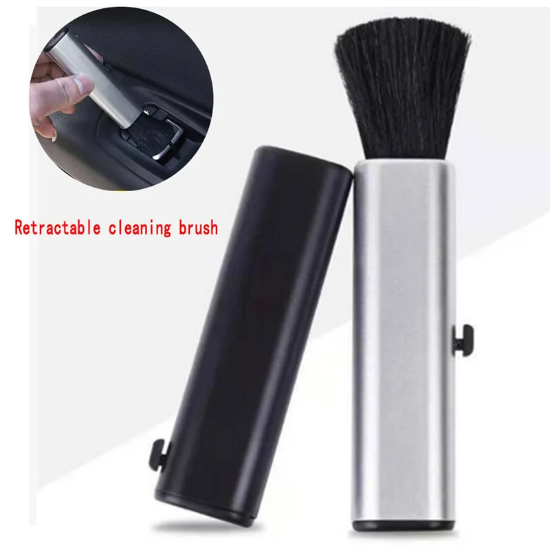 

Car Cleaning Brush Computer Telescopic Keyboard Brush Plastic Handle Wool Small Brush