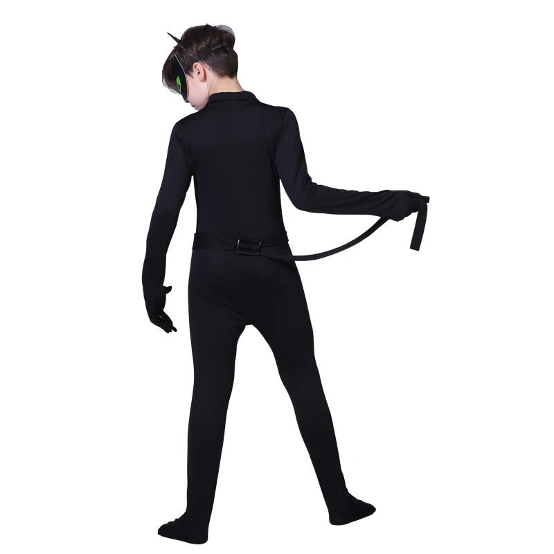 Детский костюм для косплея черного кота мальчиков комбинезон супергероев