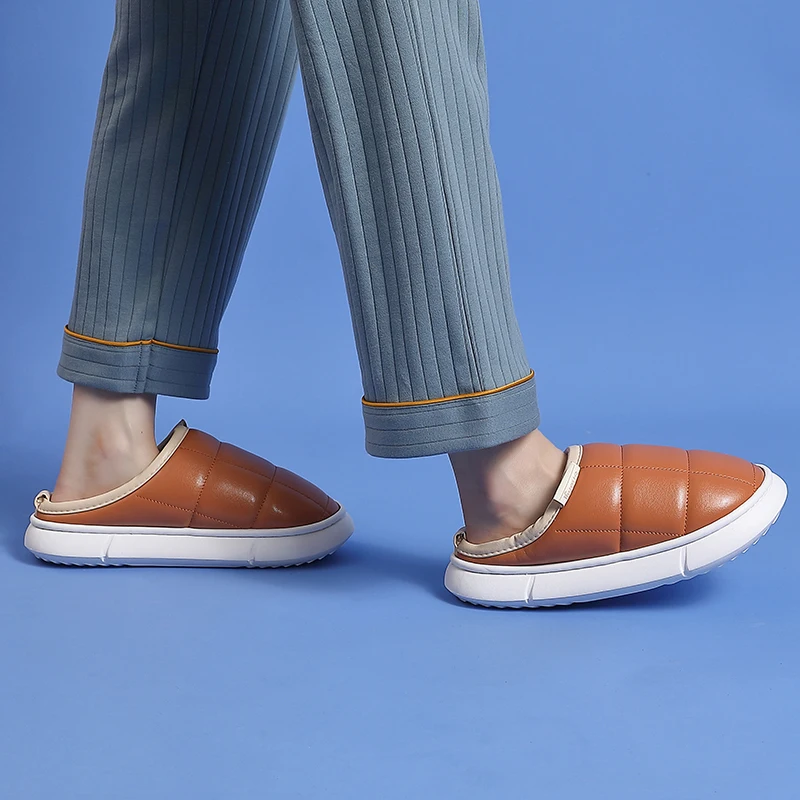 

Зимние теплые водонепроницаемые мужские и мужские тапочки обувь для дома женские плюшевые тапочки мягкие Нескользящие на толстой подошве