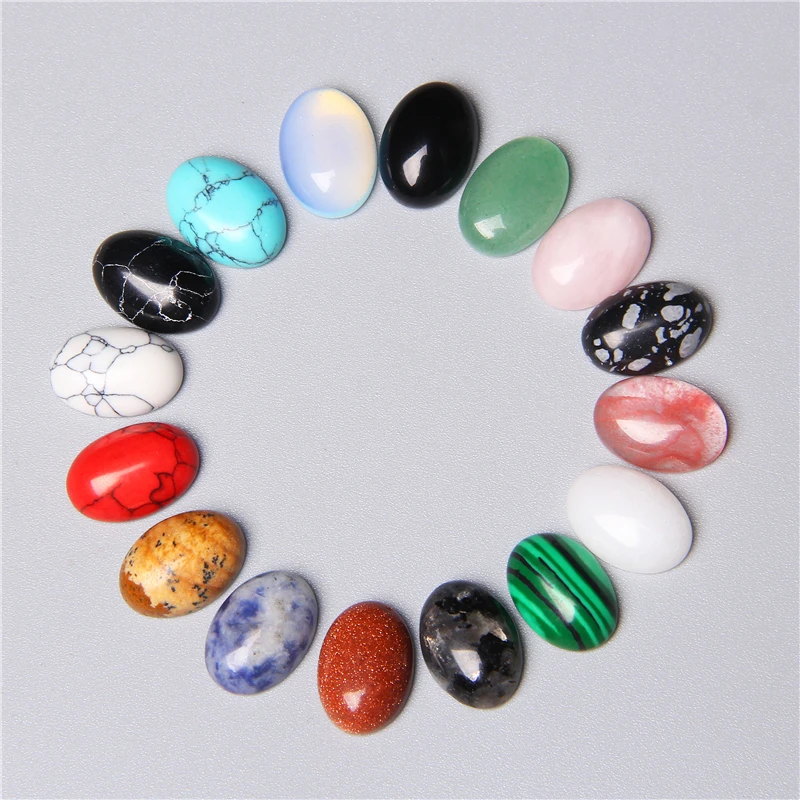 

5Pcs 10mm No Hole Bead Natural Mineral Red Green Quartz Gem Agates Stone Cabochon Jewelry Making Accessories DIY Handmade Gifts