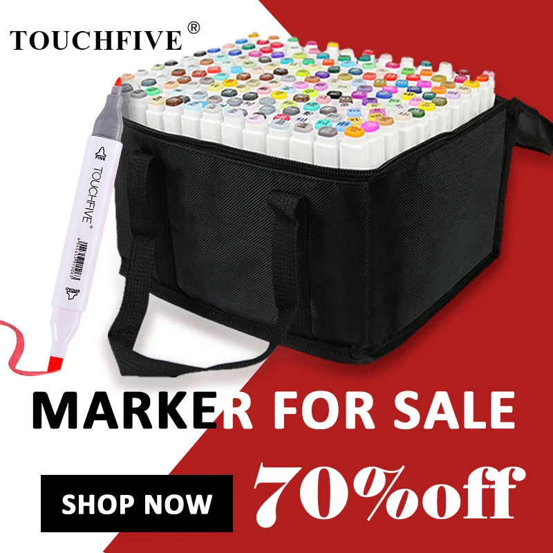TouchFIVE 168 цветов одиночные художественные маркеры Кисть ручка эскиз на спиртовой