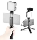 Запись видео Vlog комплект микрофон штатив держатель телефона клип крепление для YouTube Live Vlogging смартфон iPhone 11 Pro Android