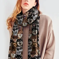 you will have a bunch of finnishlapphunts 3d print imitation cashmere scarf autumn and winter thickening warm shawl scarf
