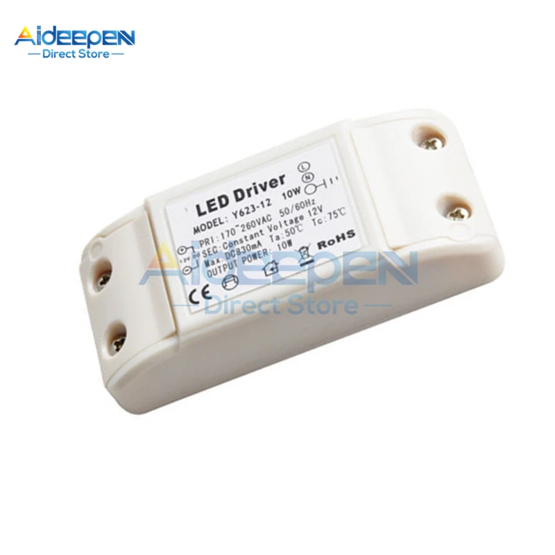 DC 12V 6 Вт 10 Вт 12 Вт, 18 Вт, 30 Вт, 40 Вт, 50/60Hz Светодиодный драйвер Трансформатор высокое качество Питание адаптер для Светодиодный светильник Светодиодные ленты светильники - Цвет: 12V 10W