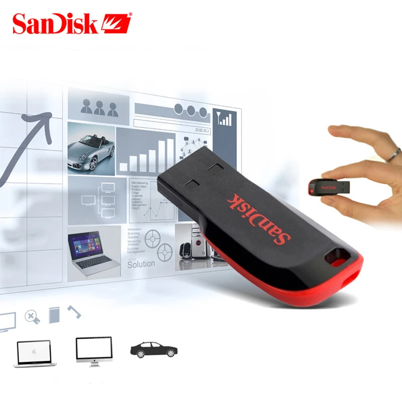 USB флеш накопитель SanDisk Cruzer 128 ГБ 64 32 2 0 карта памяти 16 8 Гб|USB флэш-накопители| |