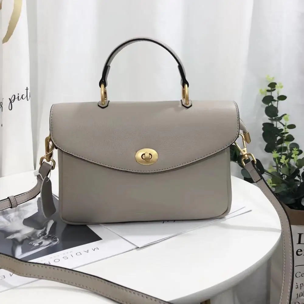 

free shipping 2020 the new style fashion simple genuine cow leather women handbag one shoulder bag crossbody bag 25cm 6color
