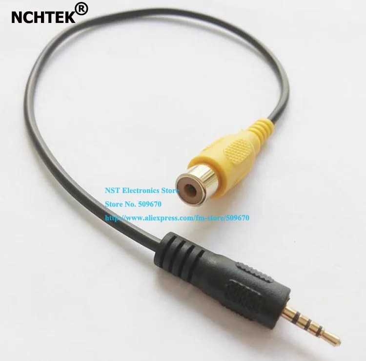 NCHTEK позолоченный 2 5 мм 4 полюсный штекер к RCA Женский разъем AV адаптер кабель для GPS