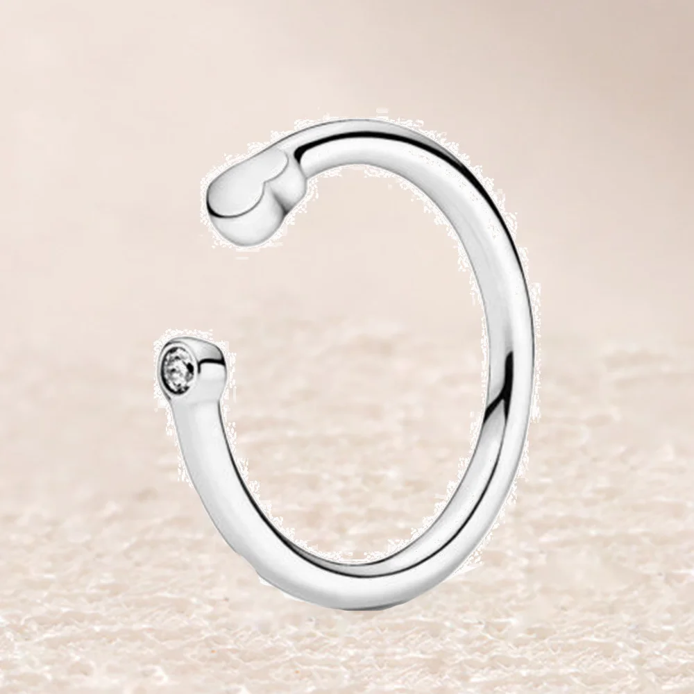 

198559C01 Polished Heart Open Ring