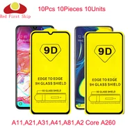 100pcs 9d tempered glass for samsung galaxy a11 a21 a31 a41 a81 2020 screen protector a2 core a260 cover film movie full glue