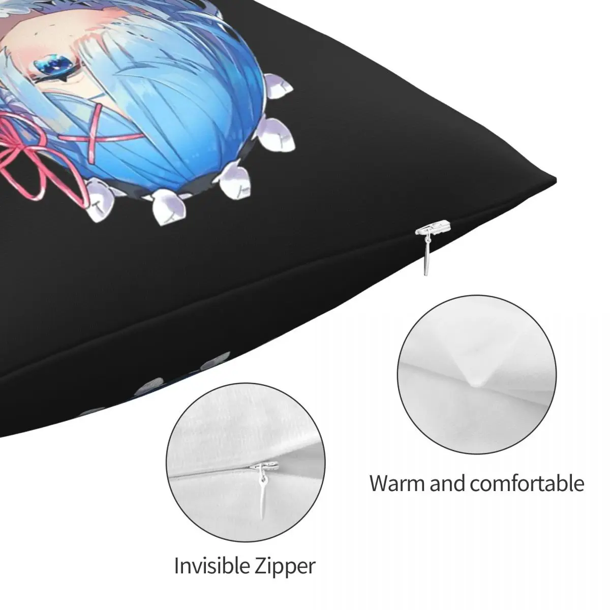 Rem наволочка для диванной подушки Re Life in a different world from zero Backpack Hugpillow наволочки с