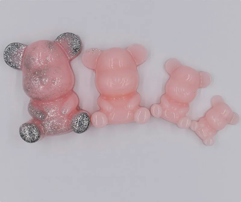 Популярная силиконовая эпоксидная смола в виде медведя 6 стилей для изготовления